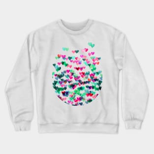 Heart Connections II - watercolor painting (color variation) Crewneck Sweatshirt